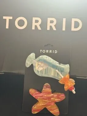 Torrid Ear Accessory torrid | Accessories | Torrid Multicolor Vacation Hair Clips Nwt Nip ...
